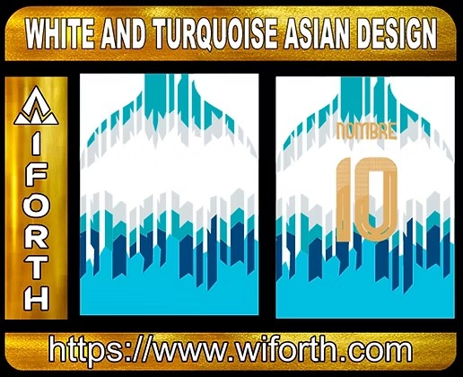 WHITE AND TURQUOISE ASIAN DESIGN