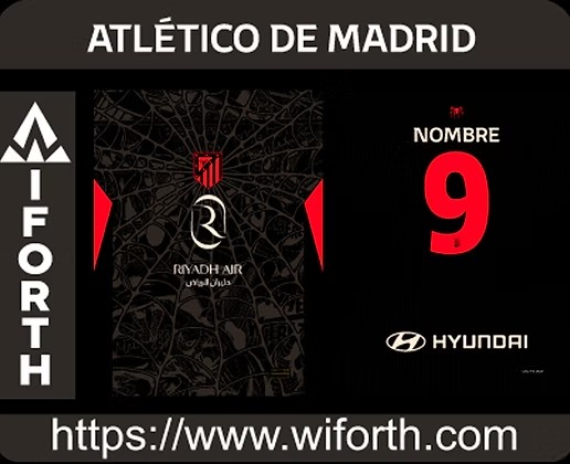 ATLETICO DE MADRID BLACK SPIDERMAN GRUNGE