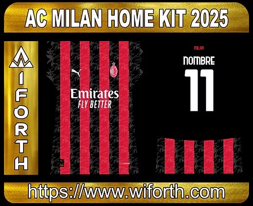 AC MILAN HOME KIT 2025