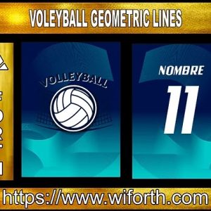 VOLLEYBALL GEOMETRIC LINES