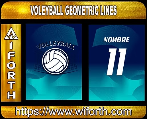 VOLLEYBALL GEOMETRIC LINES