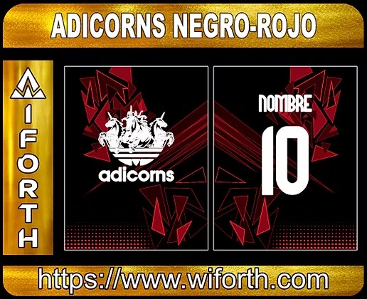 ADICORNS NEGRO-ROJO